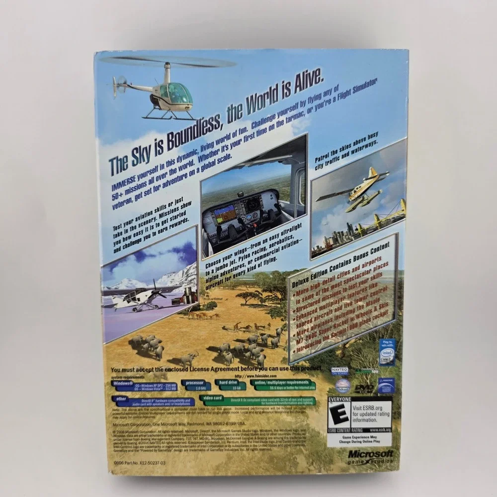 Microsoft Flight Simulator X Deluxe Edition PC DVD Windows Gold Good Nostalgia